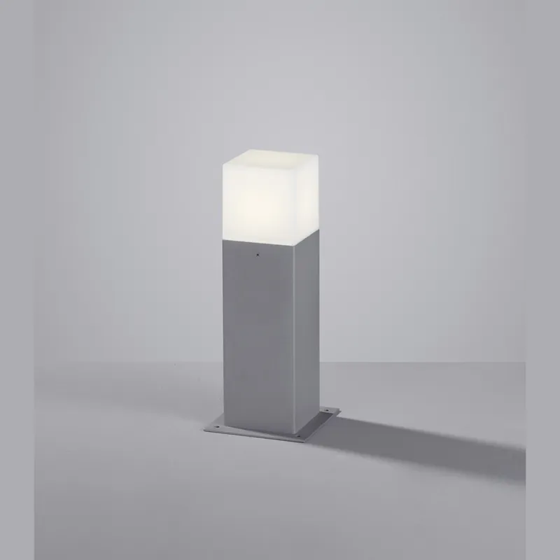 Preis Gesenkt LED Außen Stehleuchte, Aluminium, Titanfarbig, IP44, 30 cm x 8 cm