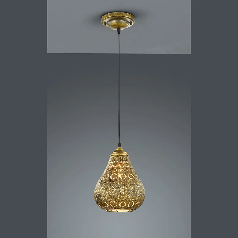 Nur Für Kurze Zeit Pendelleuchte, Vintage-Öllampendesign, Altmessing, 150 cm Höhe