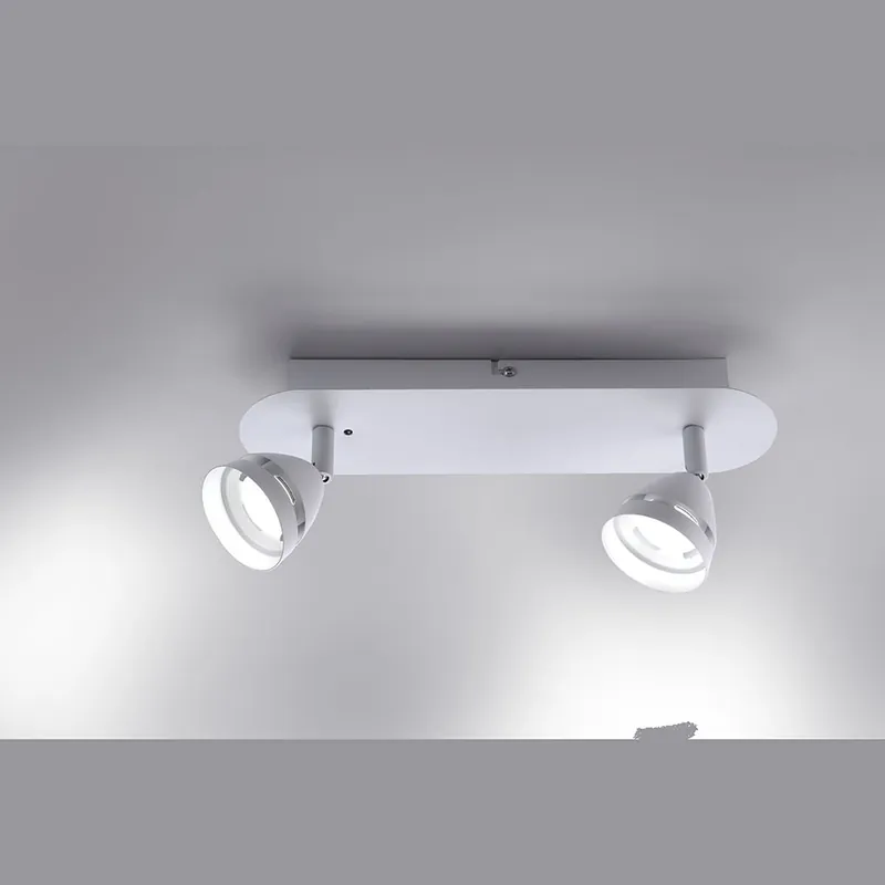 Preisreduziert Weißer Smart-Home-LED-Deckenstrahler mit 2 Spots und 32 cm Länge