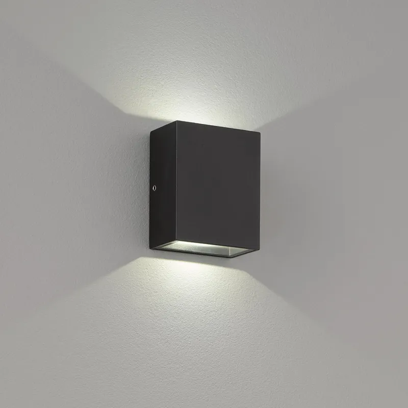 LED Außen Wandleuchte, IP54, Rechteckig, Schwarz, 9 cm x 7 cm Meistverkauft
