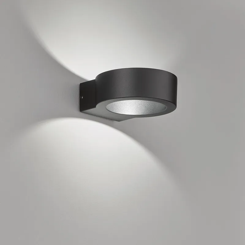 Geprüft LED Außen Wandleuchte, Schwarz, Up-Down-Beleuchtung, IP54, 15 cm x 5 cm