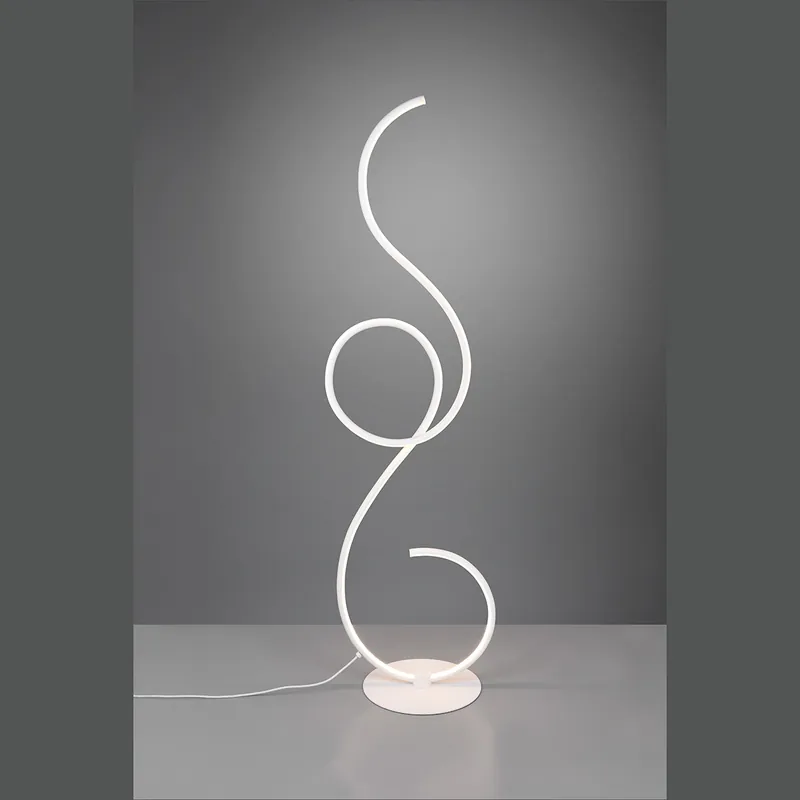 Neu LED Stehleuchte, Weiß, Dimmbar, Fußschalter, 118 cm Höhe