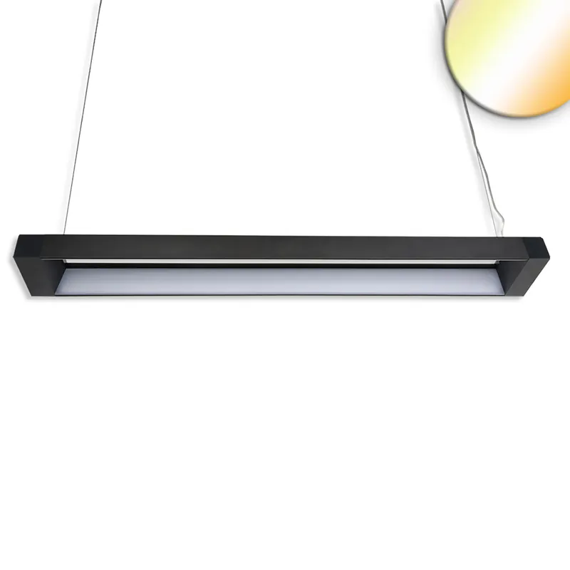 LED Pendelleuchte, Schwarz, Farbwechsler, Rechteckig, 122 cm x 12 cm Aktuell