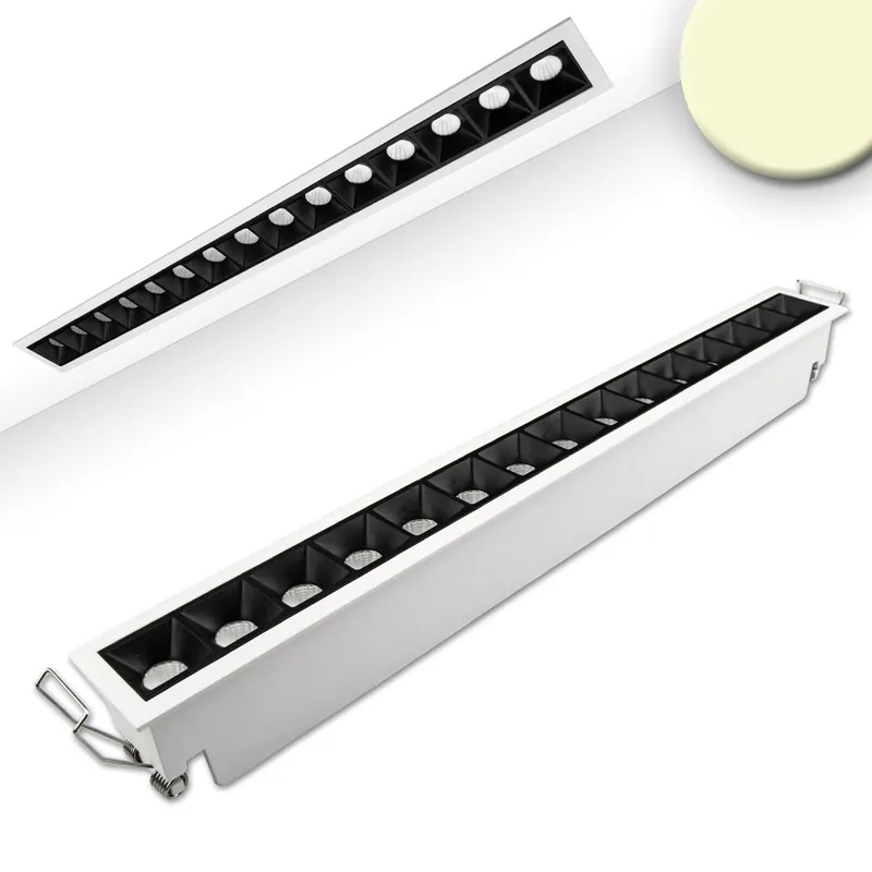 LED Einbauleuchte, Raster, Deckenleuchte, Weiß, Rechteckig, 41 x 5 cm Preiswert