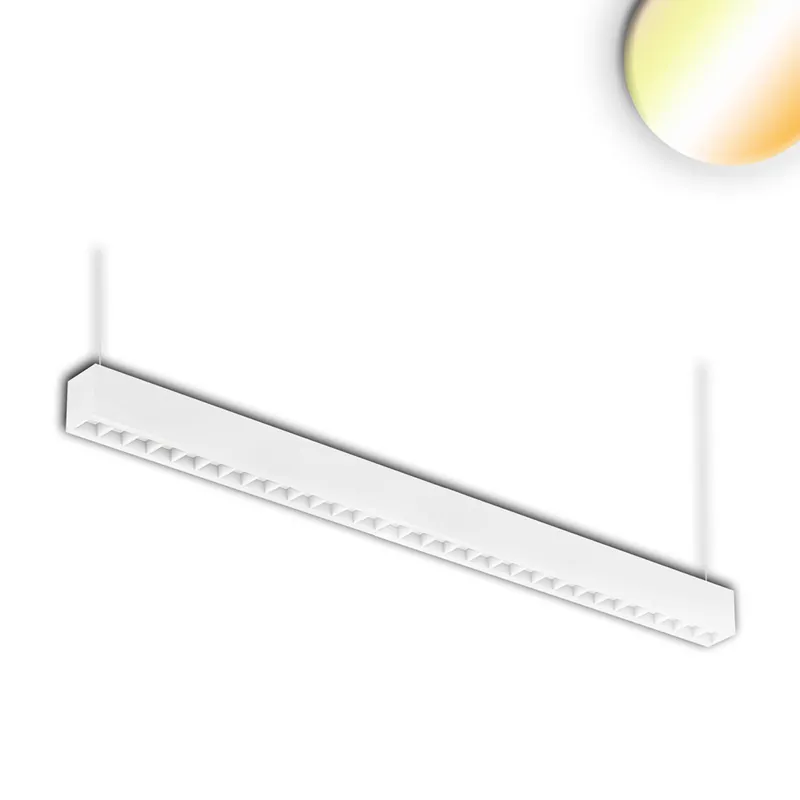 LED Pendelleuchte, Aluminium, Linear, Raster, Anreihbar, 120 cm Länge Top-Seller