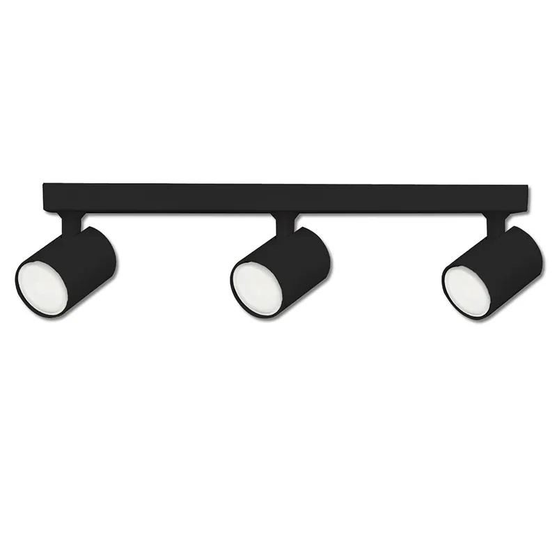 Solange Der Vorrat Reicht Deckenleuchte, Wandleuchte, 3er Strahler, Verstellbar, Schwarz, 45 cm x 9 cm