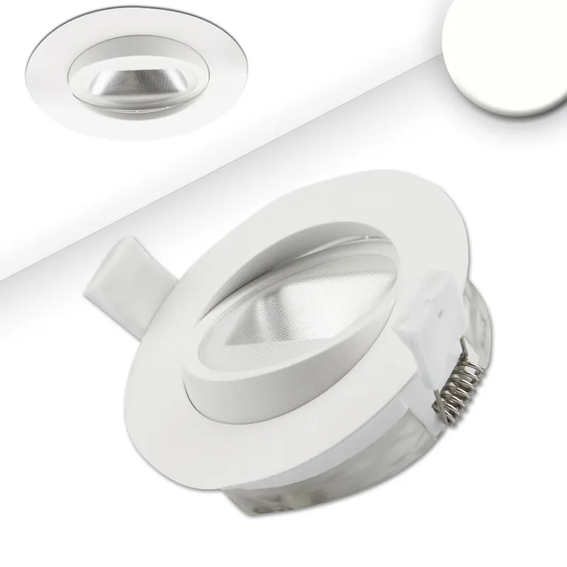 LED Einbaustrahler, Weiß, Dimmbar, Asymmetrisch, 4000K, IP44, 10 cm Ø Markenprodukt