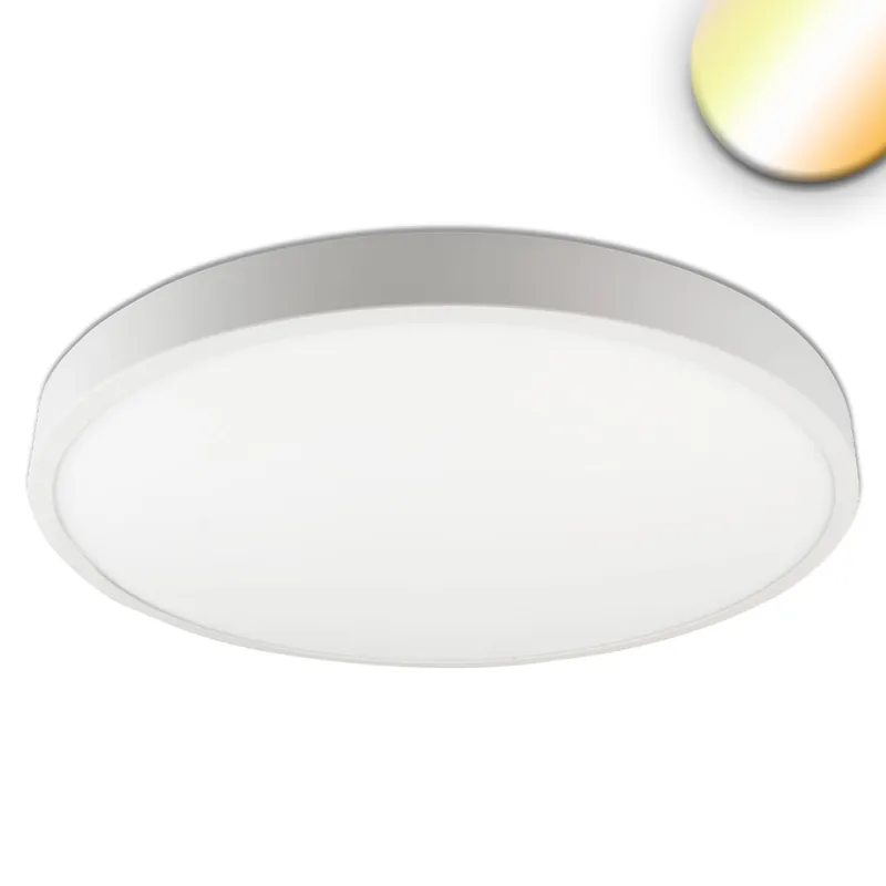LED Deckenleuchte, Rund, Weiß, Aluminium, Color Switch, Dimmbar, 50 cm Ø Direkt Vom Hersteller