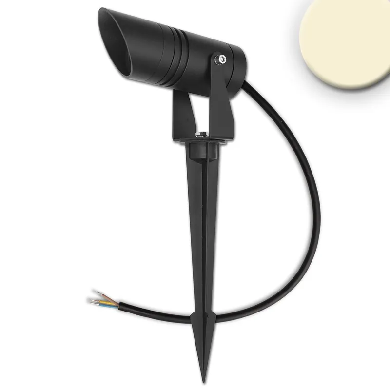 LED Außenleuchte, Gartenstrahler, Schwarz, Aluminium, IP65, 11 cm Höhe Heißes Angebot
