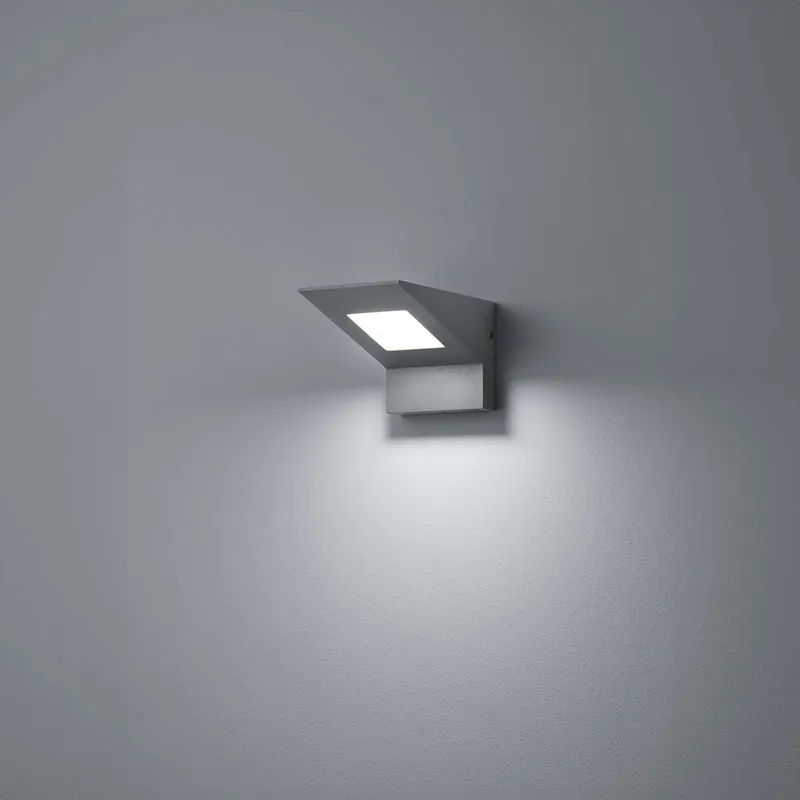 LED Außen Wandleuchte, Modern, Aluminium, Anthrazit, IP54, 10 cm x 9 cm Expressversand