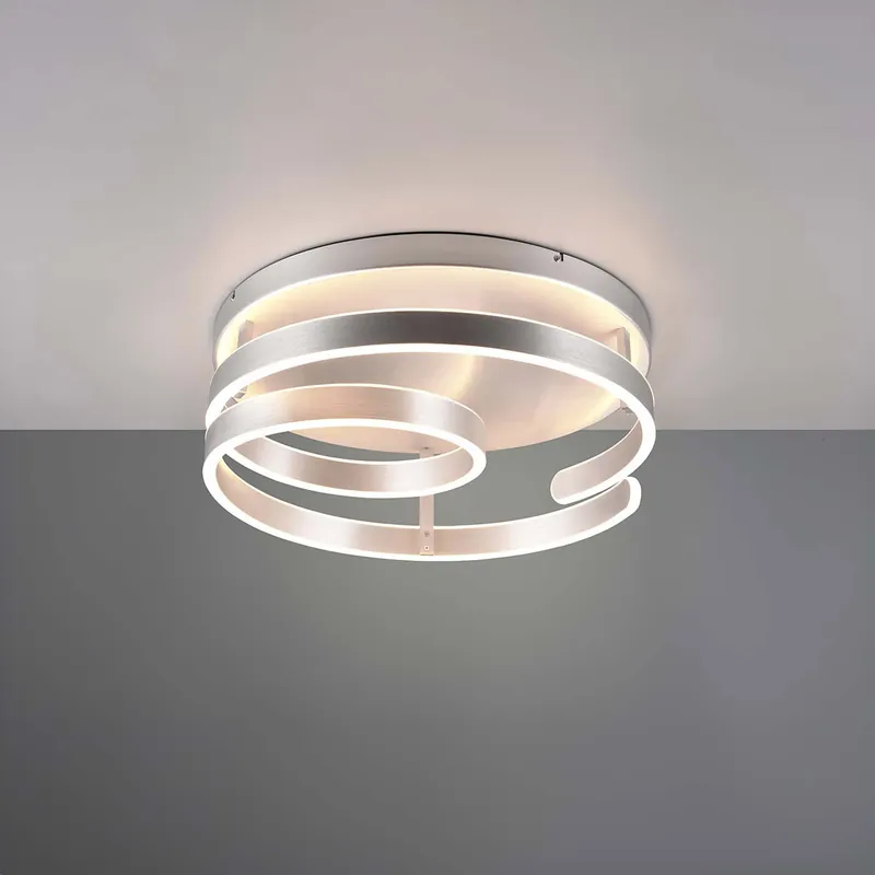 LED Deckenleuchte, Spiralförmig, Switch Dimmer, Aluminium, 55 cm Ø Garantierte Lieferung