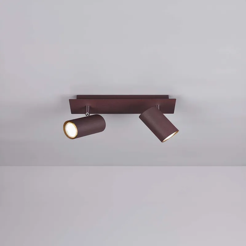 Deckenleuchte, 2er Strahler, Rostfarbig, Verstellbar, 30 cm x 9 cm Online Kaufen