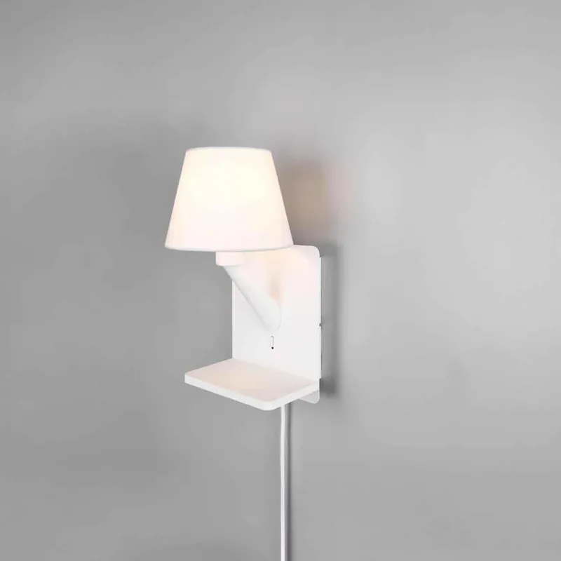 Wandleuchte, Weiß, Induktives Laden, USB, USB-C, Schalter, 31 cm Höhe Top-Seller
