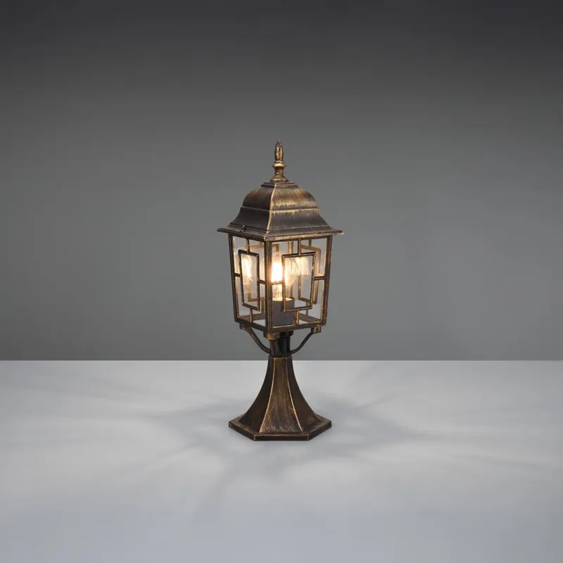 Außen Stehleuchte, Laterne, Wegeleuchte, Antik, Rostfarbe, IP44, 48 cm Höhe Sale