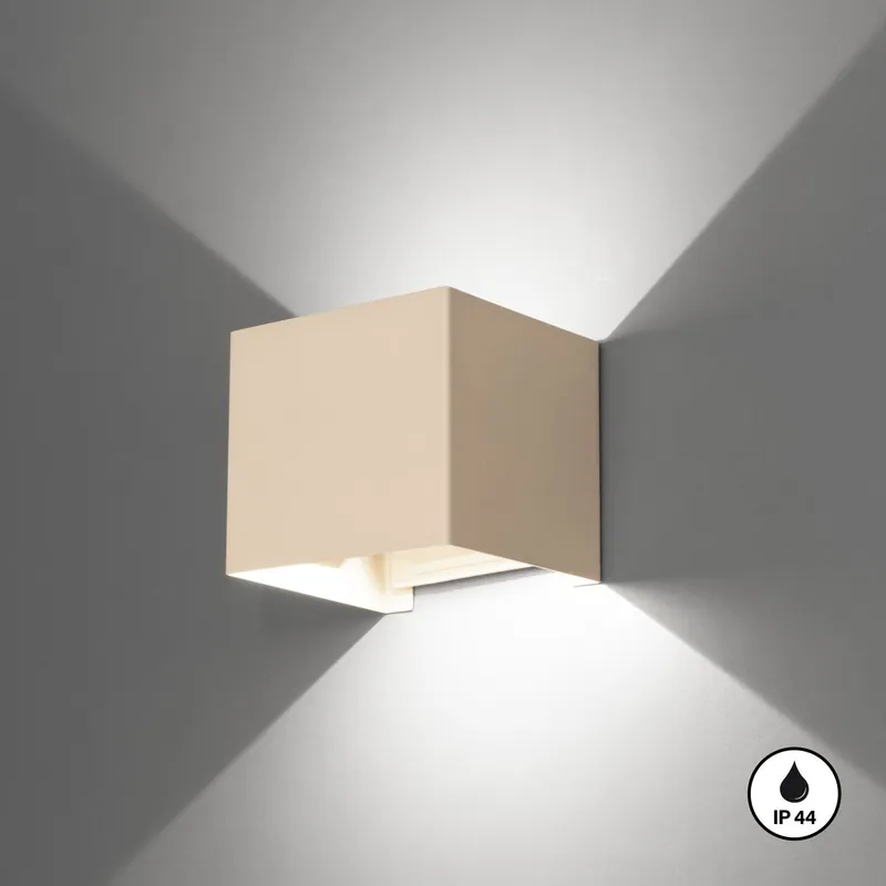 LED Außen Wandleuchte, Sand, Up-Down-Licht, IP44, 11 cm x 10 cm Neue Ware