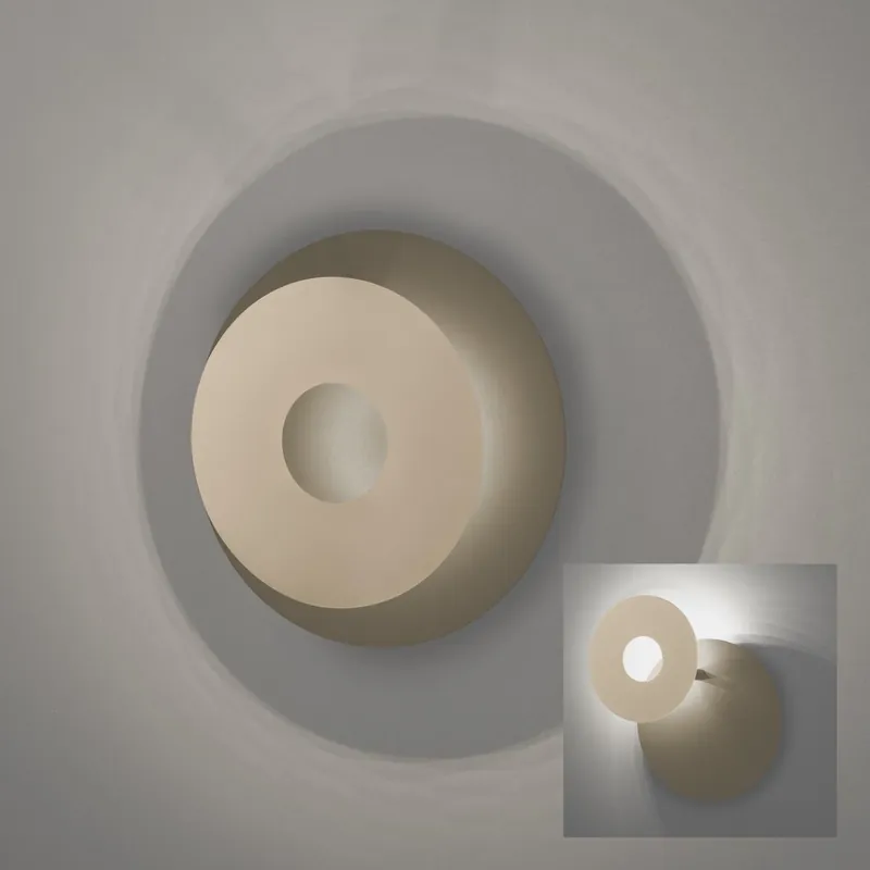 LED Wandleuchte, Rund, Verstellbar, Indirektes Licht, 18 cm Ø Solange Der Vorrat Reicht