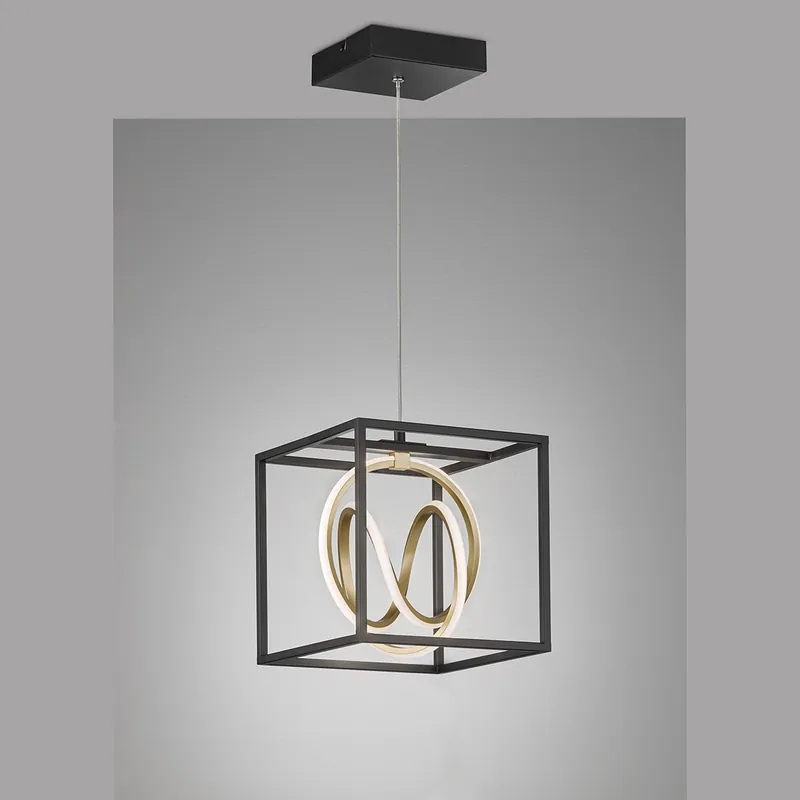 LED Pendelleuchte, Quadratisch, Farbwechsler, Fernbedienung, 25 cm x 25 cm Sale