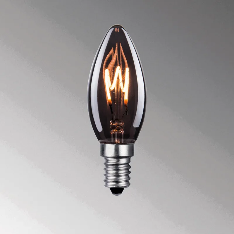 LED Filament Leuchtmittel, Kerzenflamme, E14, 10 cm Höhe, 5er SET Preis Gesenkt