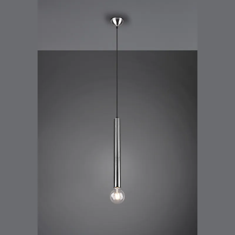 Preisknaller Pendelleuchte, Minimalistisch, LED geeignet, Nickel, Rund, Kürzbar, 10 cm Ø