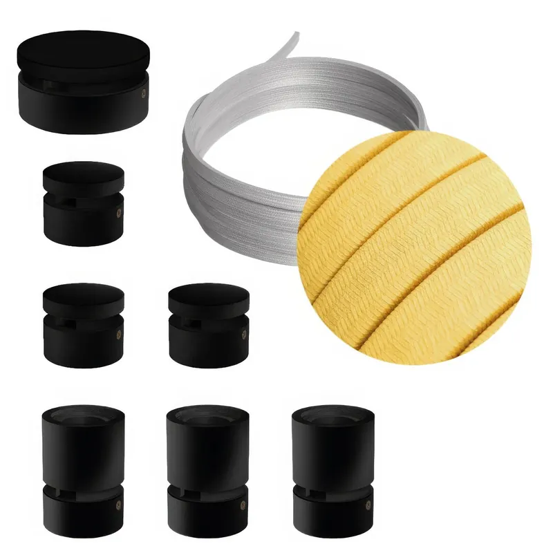 Top-Seller Filé Linear-Kit – mit 5 m CM10-Kabel für Kettenbeleuchtung und 7 Holzkomponenten, schwarz lackiert, für den Innenbereich
