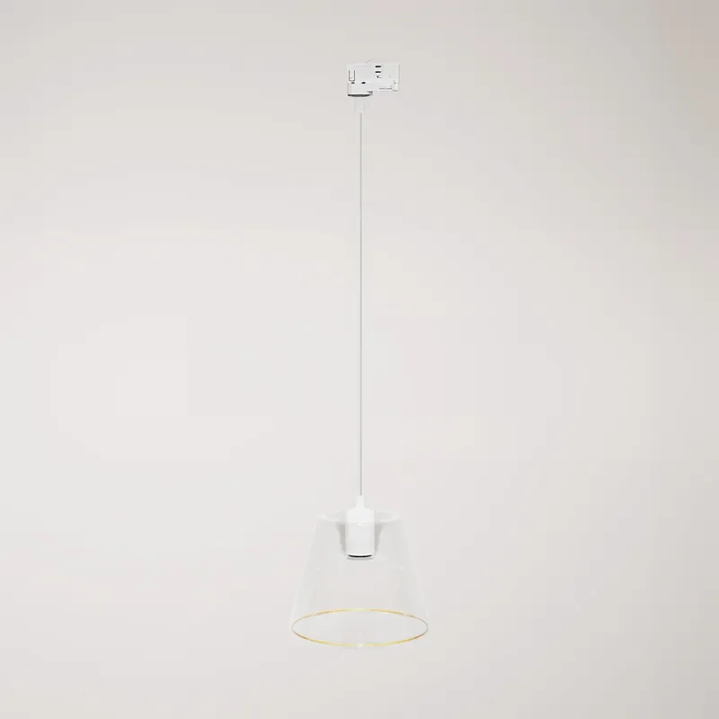 Sonderangebot Pendelleuchte mit Ghost-Konusbrenner für Schienensysteme – Weiß