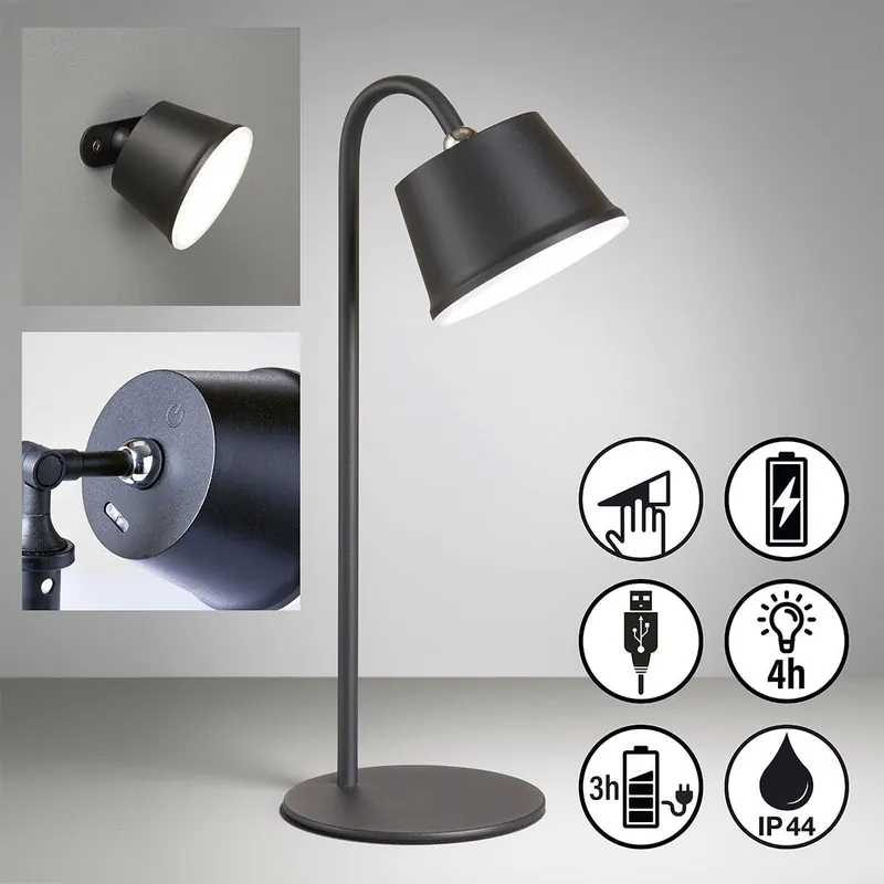 Top-Seller Fischer&Honsel Voet 850301 Tischleuchte 1x3W/LED 3000K 260lm IP54