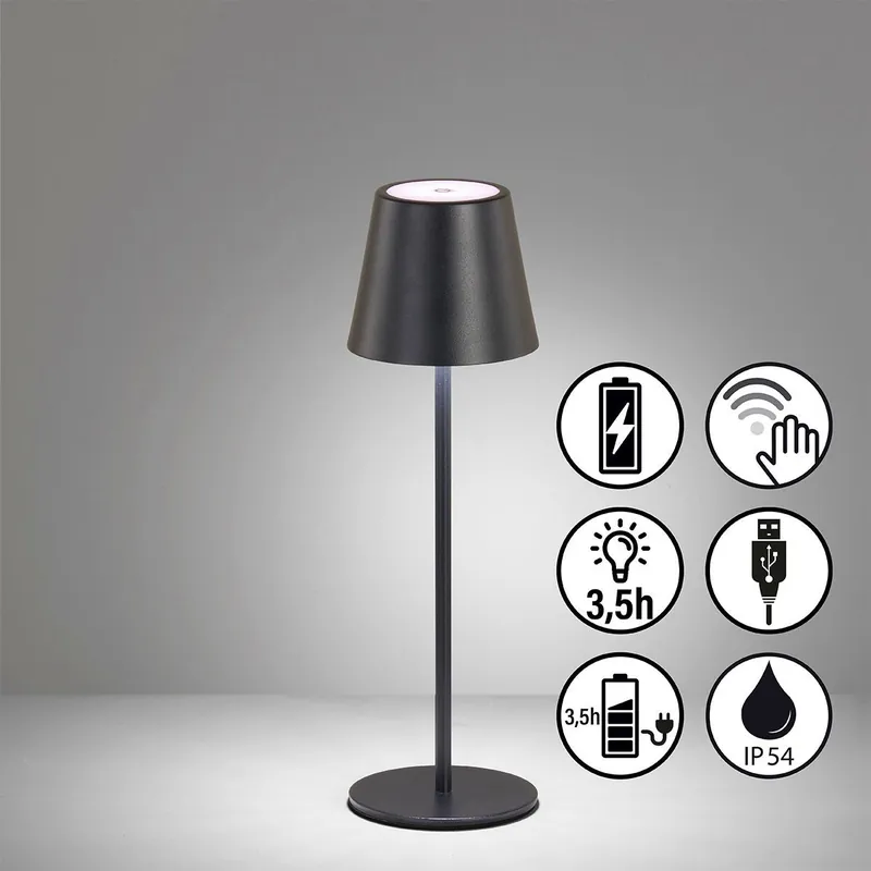 Zertifiziert Fischer&Honsel Viletto 850355 Tischleuchte 1x2W/LED 3000K 190lm IP54