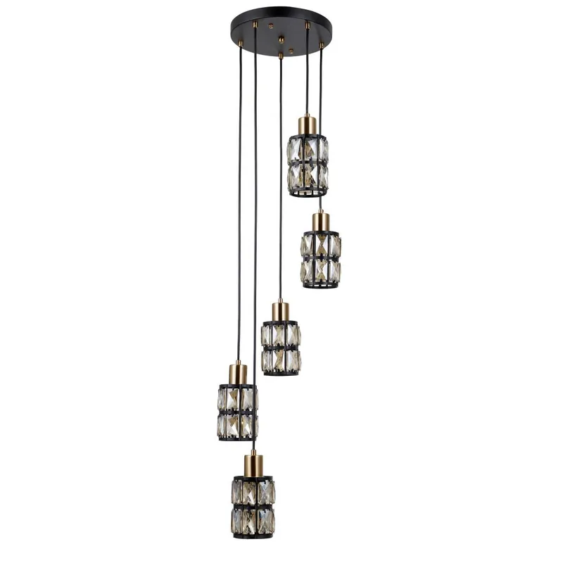 Ausverkauf Italux Menfi PND-44236-5-BK-GD Pendelleuchte 5x40W/E27 IP20