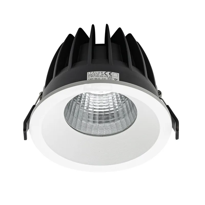 Expressversand Italux Rezzo DG-125C/WK-WW/70 Einbau-Downlight 1x18W/LED 3000K 2100lm IP54
