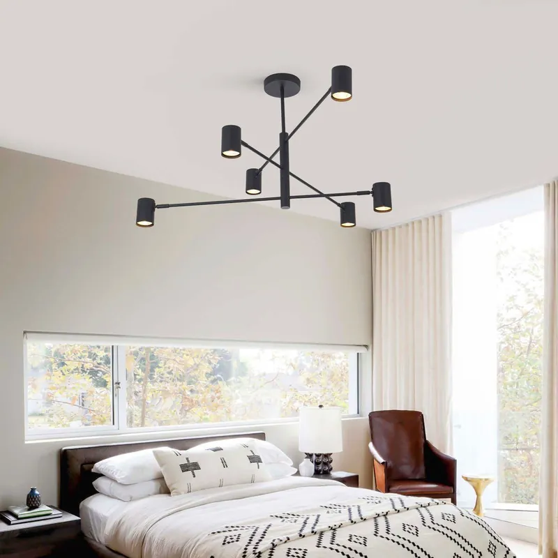 Light Prestige Snow LP-731/6P BK Deckenlampe 6x50W/GU10 IP20 Top-Seller