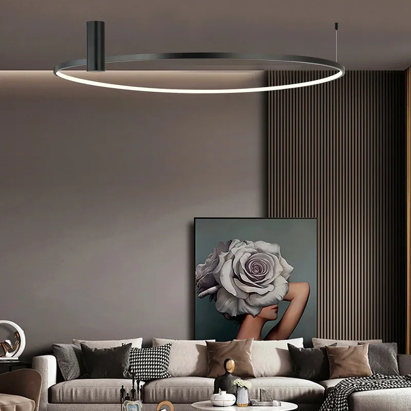 Light Prestige Ring LP-909/1C L BK Pendelleuchte 1x48W/LED 3000K 3000 lm IP20 Highlight