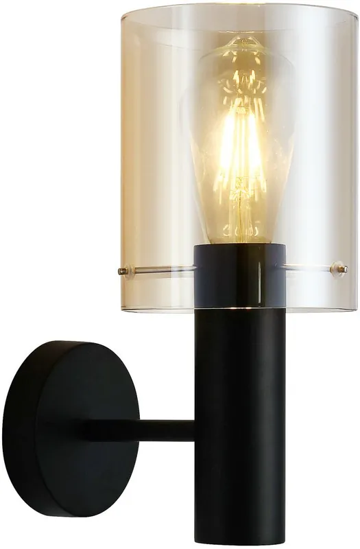 Italux SARDO WL-5581-1A-BK+AMB Wandleuchte 1x40W/E27 IP20 Super-Preis